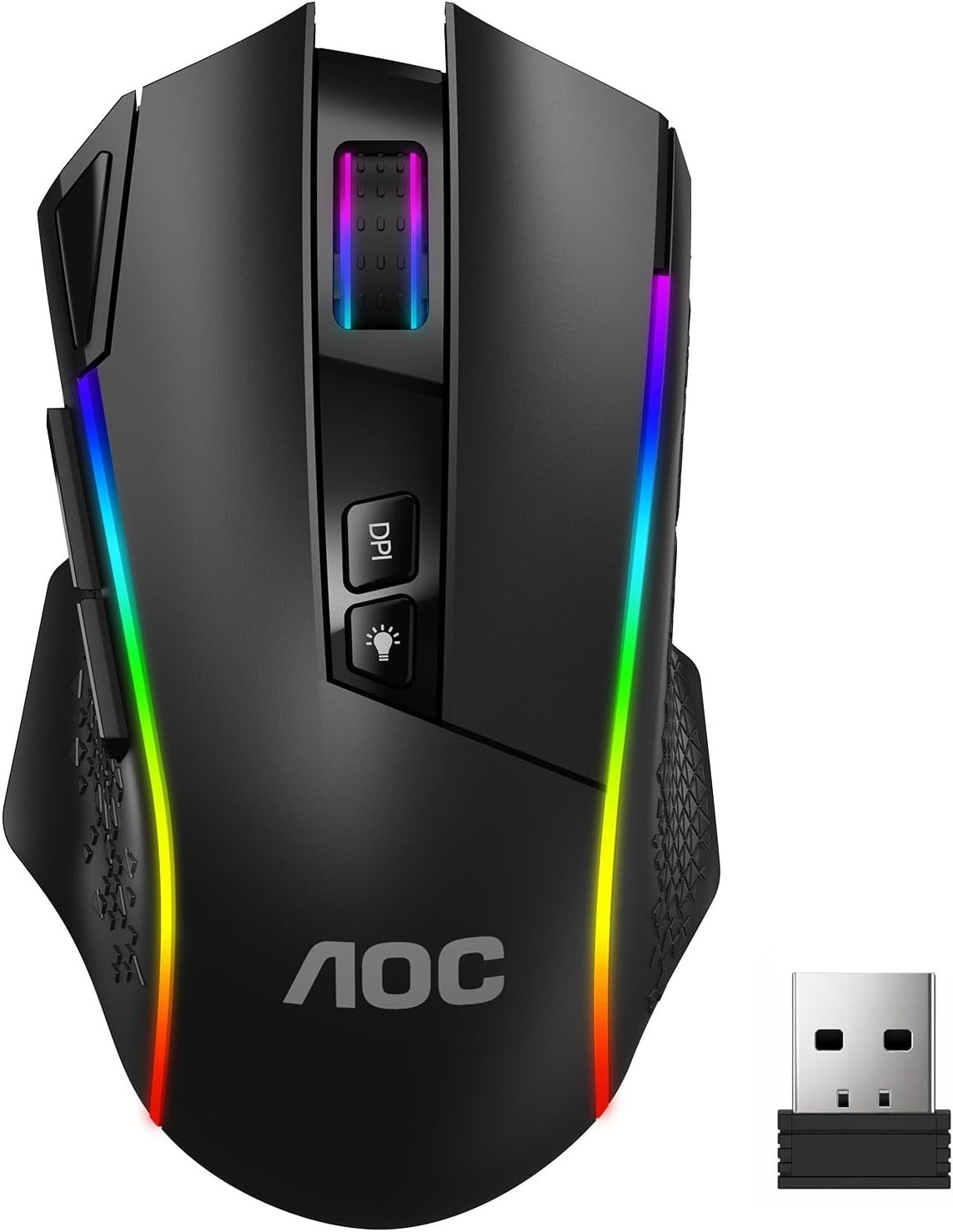 GM401 Wireless RGB Gaming Mouse, 12000 DPI, Rapid-Fire Shotcut, 70Hrs | 2.4GHz C