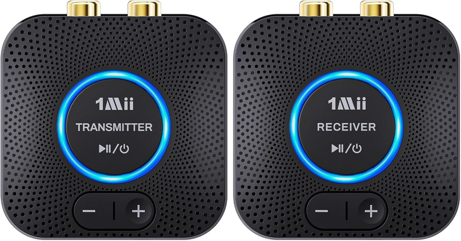 1Mii 2.4GHz Wireless Audio Transmitter Receiver Set for TV, 260Ft/80M Long Range