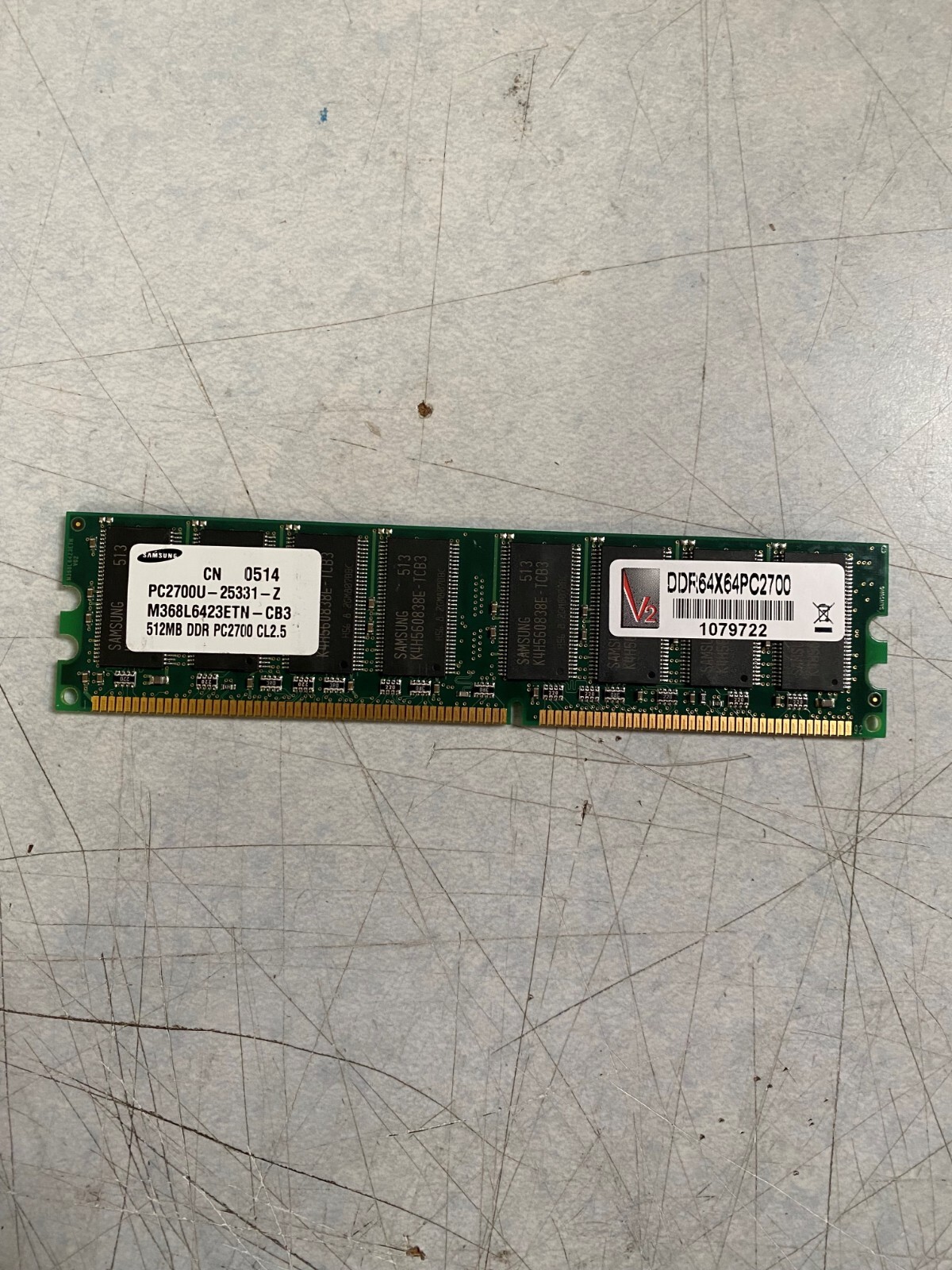 512MB Samsung M368L6423ETN-CB3 DDR3 (PC-2700) PC-2700U RAM Memory