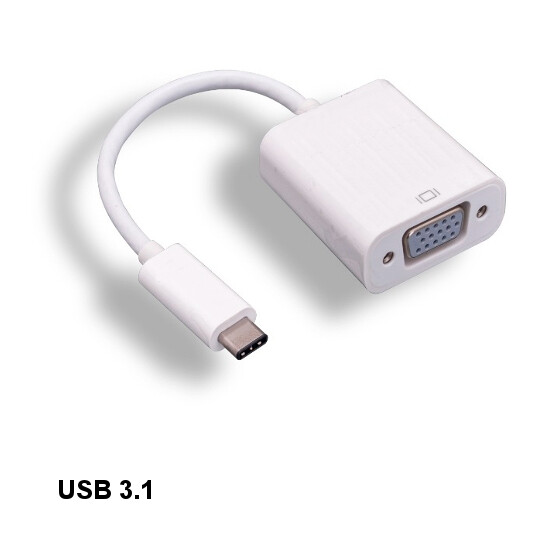10x USB 3.1 Type C to VGA Adapter 1920x1200 60Hz for TV Laptop PC Monitor
