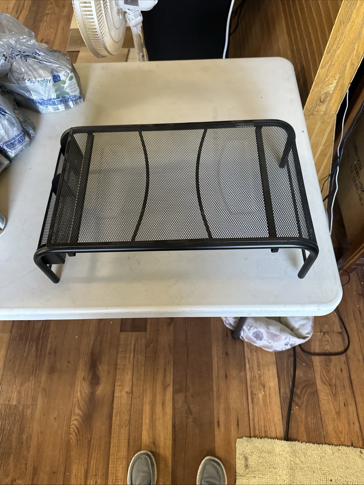 🖥️ Mind Reader Metal Mesh Monitor Stand, 20"L x 11.5"W