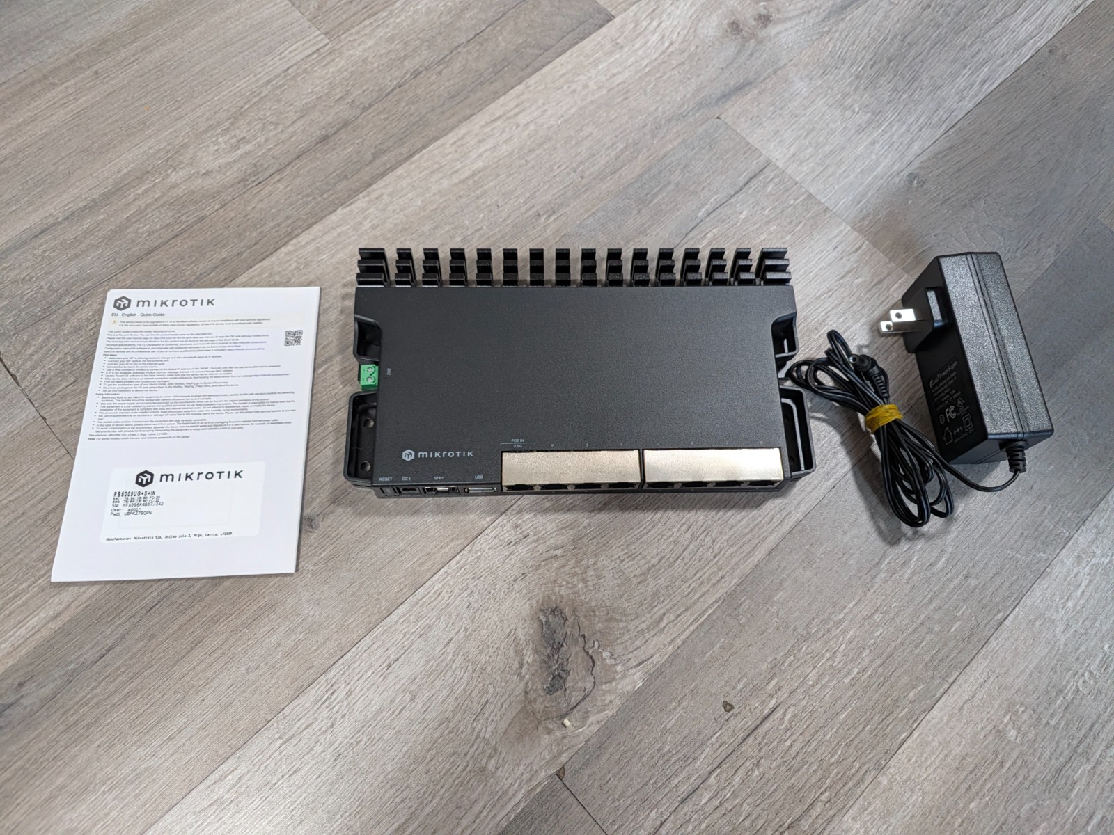 Mikrotik RB5009UG+S+IN - 7x 1GB Ethernet ports and 1x 10Gbps SFP+ Router