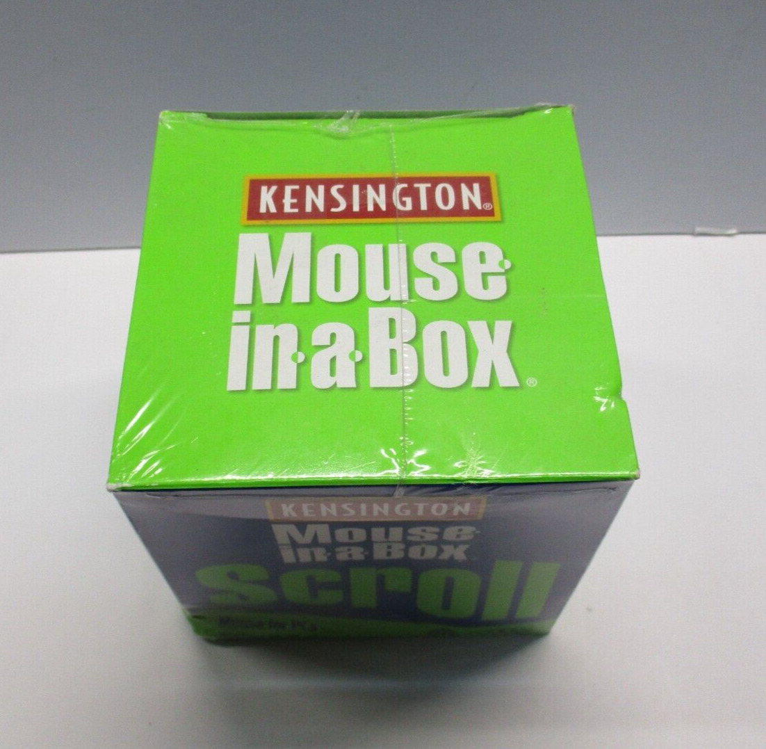 Vintage New Sealed Kensington 3 Button Mouse In A Box Scroll