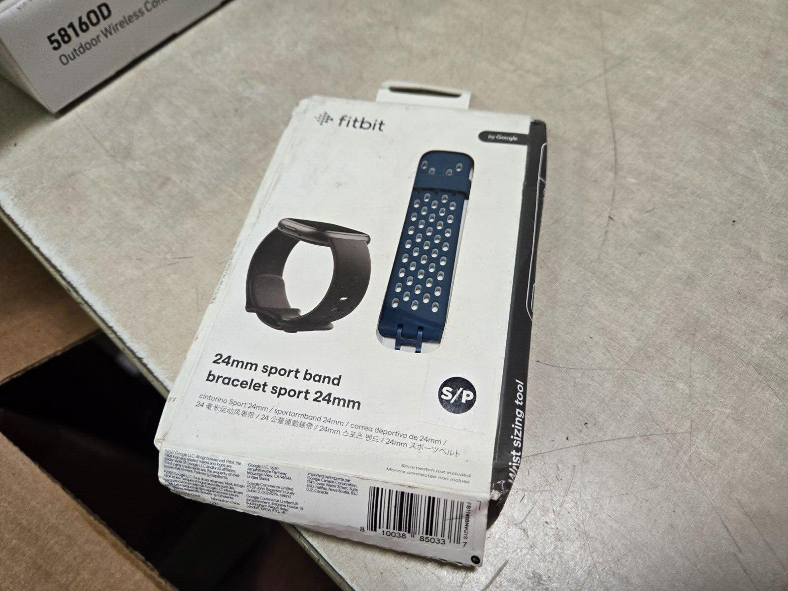Fitbit FB174SBNVGYS smart wearable accessory Band Blue Grey Aluminium Silicone