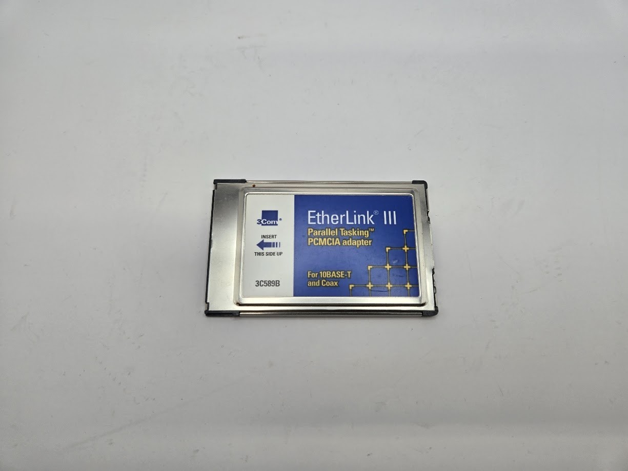 3COM 3C589B EtherLink III PCMCIA Network Adapter Vintage Laptop NIC