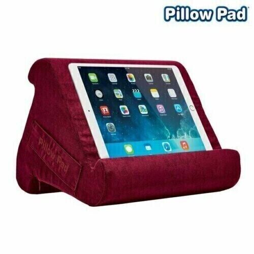 Ontel Deluxe Premium Pillow Pad Multi Angle Soft Tablet Stand Brand New Maroon 