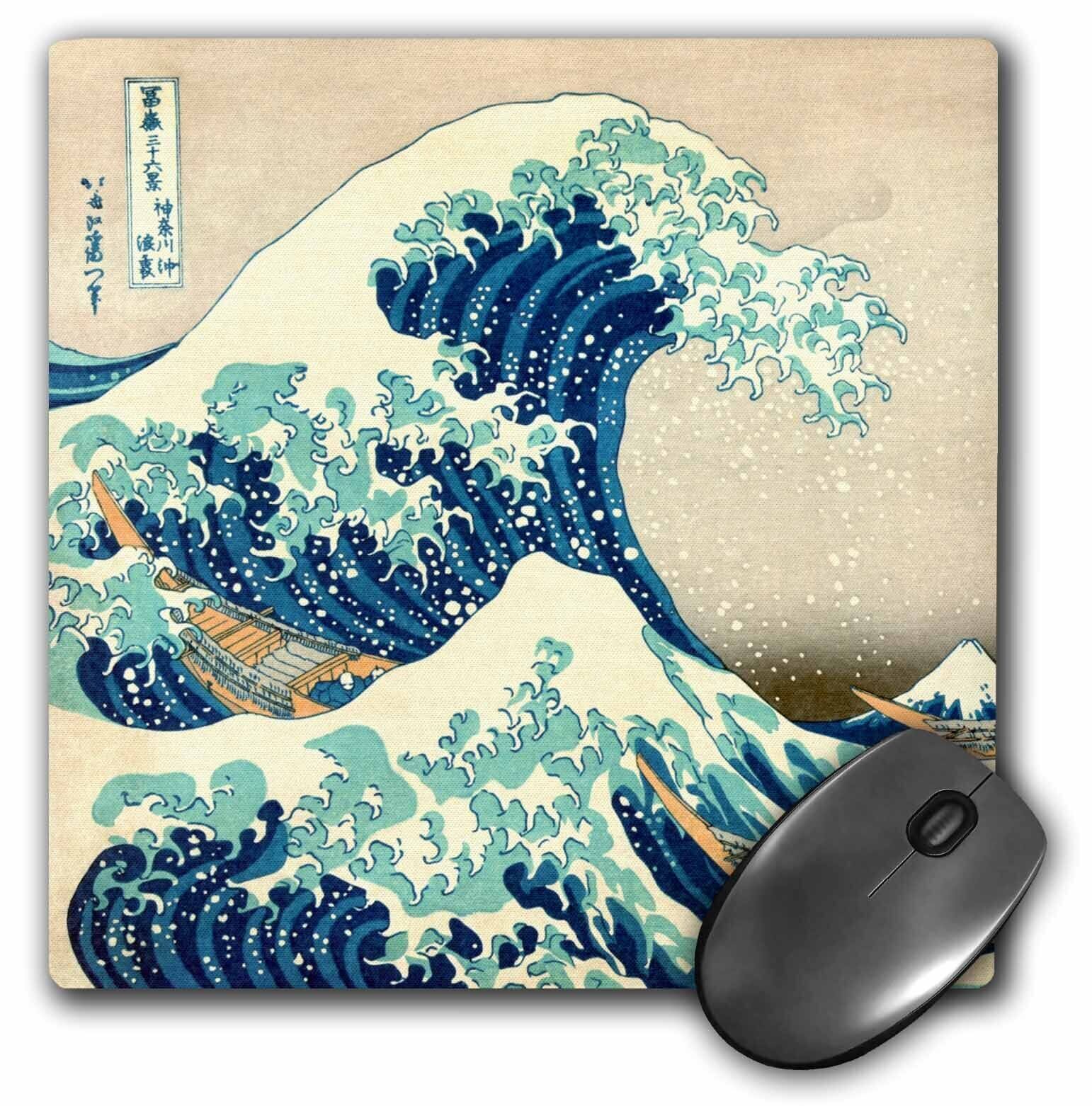 3dRose The Great Wave off Kanagawa by Japanese artist Hokusai - dramatic blue se