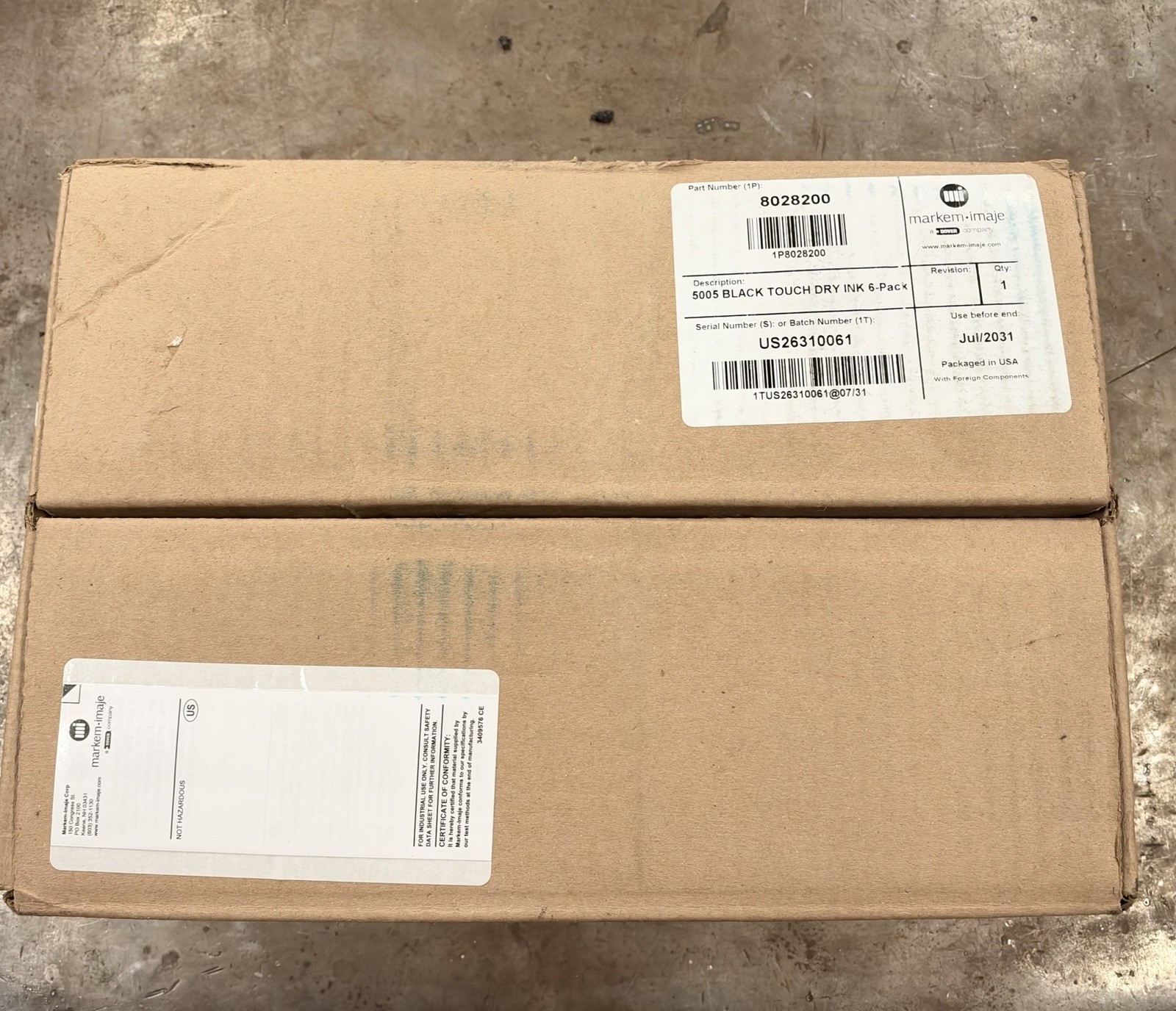 5005 Black Touch Dry Ink Markem Imaje 8028200