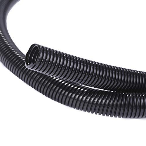 100ft Black 1/2 Inch Split Wire Loom Tubing Plastic Electrical Protector