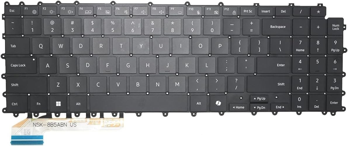 for SAMSUNG GALAXY BOOK2 360 PRO NP950QED 950QED Laptop US English Keyboard