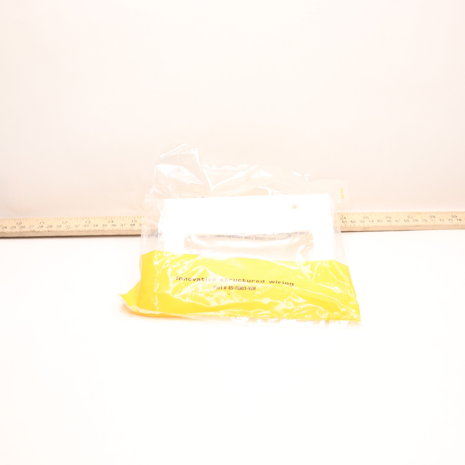 Data Comm Recessed Low Voltage Cable Plate White 3-Gang 45-0003-WH