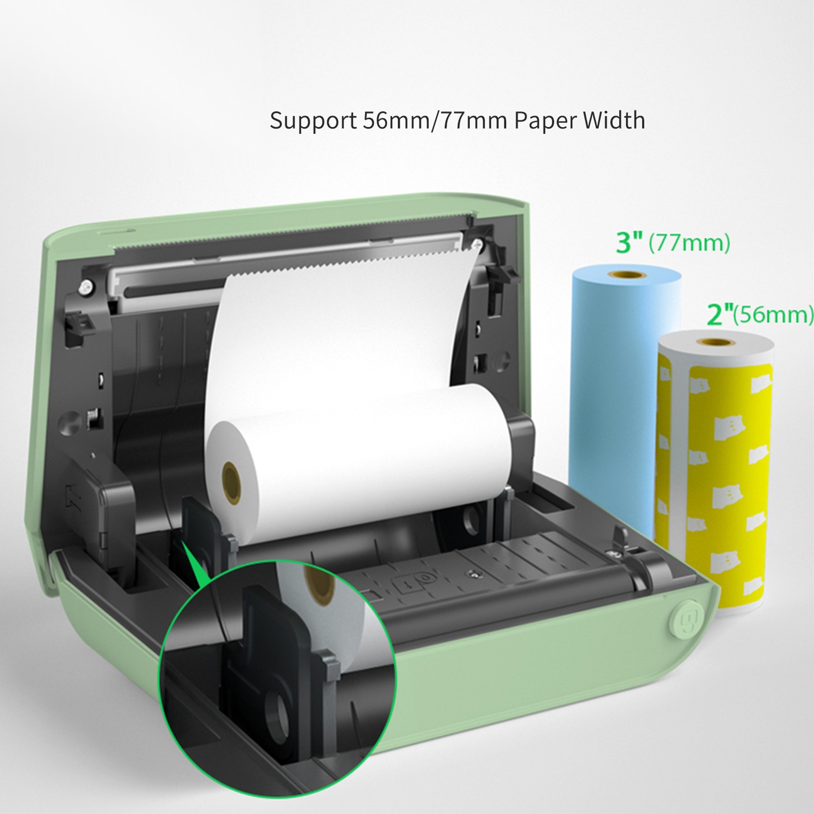 1-PeriPage A9 Pro BT Portable Thermal Pocket Printer 304dpi Grayscale Mode FEGS