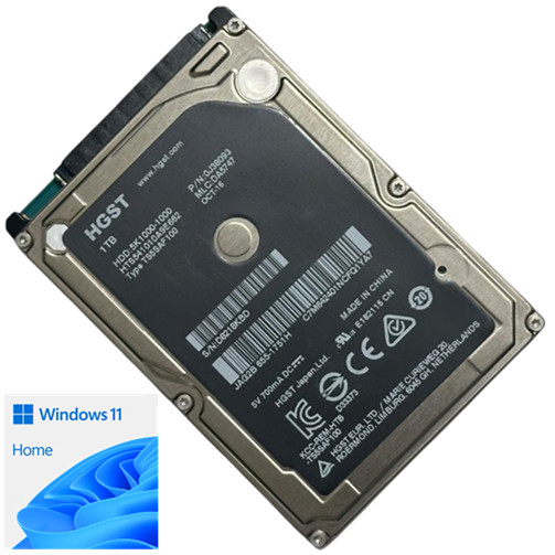 1TB HGST 2.5" SATA III HDD HTS541010A9E662 with Windows 11 Home for Apple Dell +