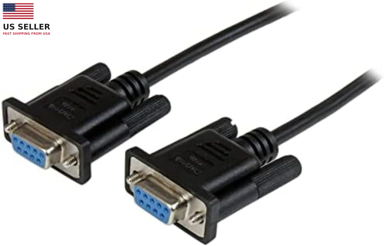 Startech.Com 1M Black DB9 RS232 Serial Null Modem Cable F/F - DB9 Female to Fem