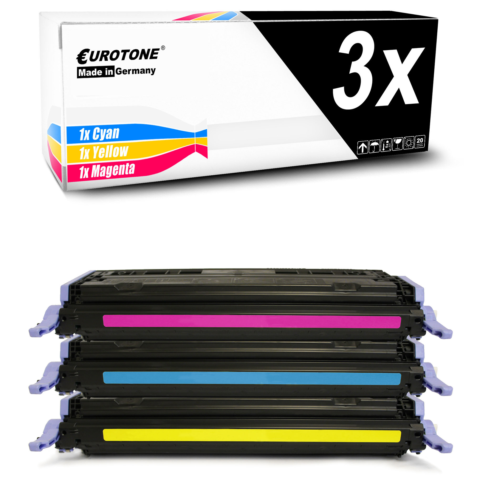 3X Eurotone Cartridge For HP LaserJet CP-2600E Color 2600-N 2605-DTN CM-1015-MFP