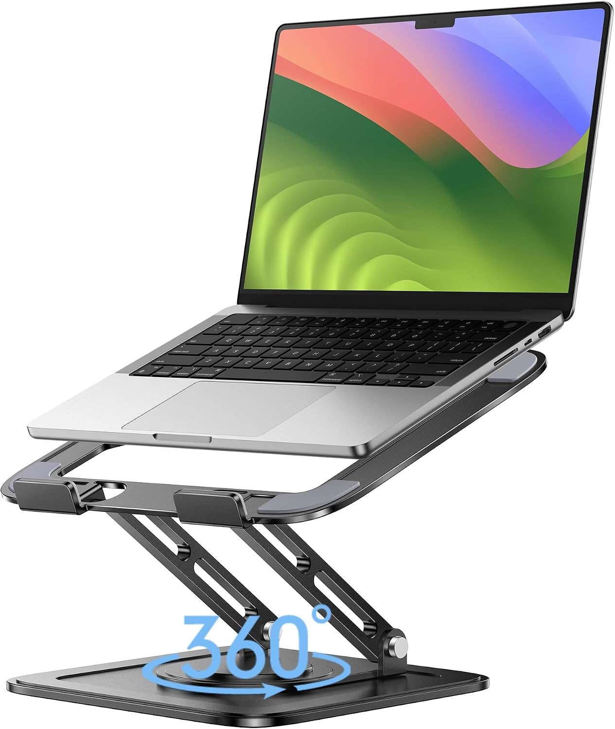 LOXP Adjustable Laptop Stand, Computer Stand with 360 Rotating Base | Ergonomic