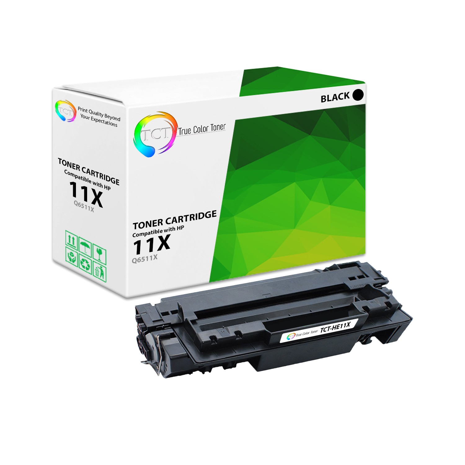 TCT Black Q6511X 11X High Yield Toner Cartridge For HP LaserJet 2410 2420 2430
