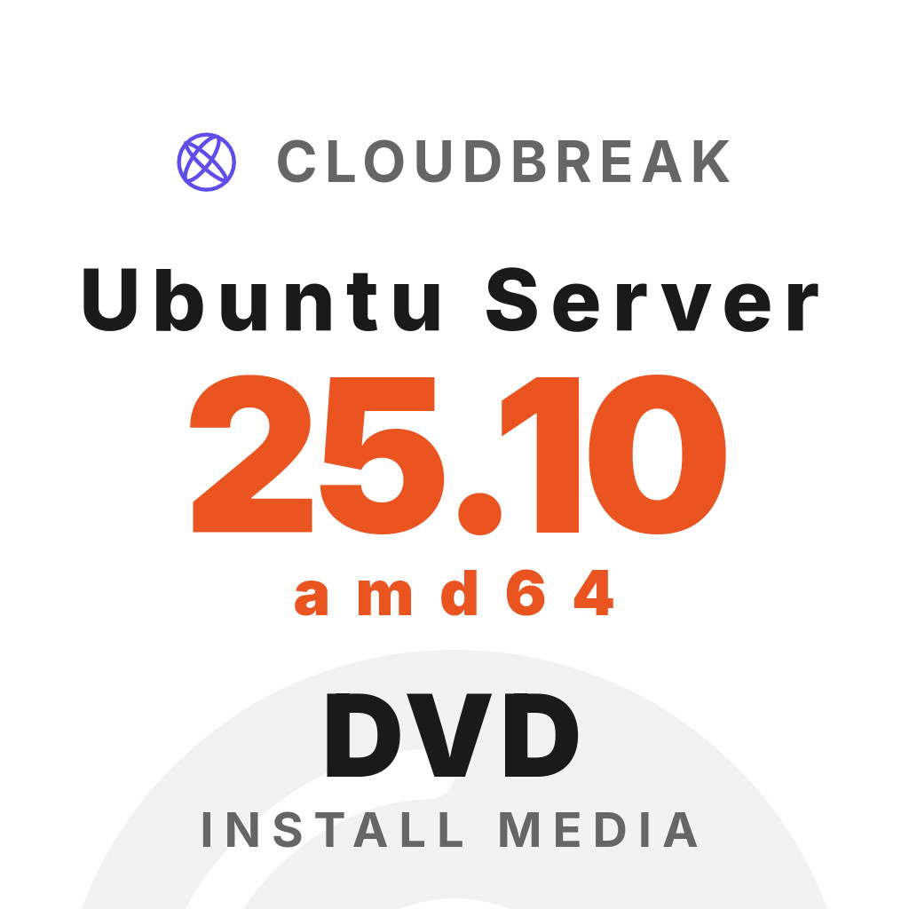 Ubuntu Server 25.10 amd64 Bootable/Live Install DVD NEW