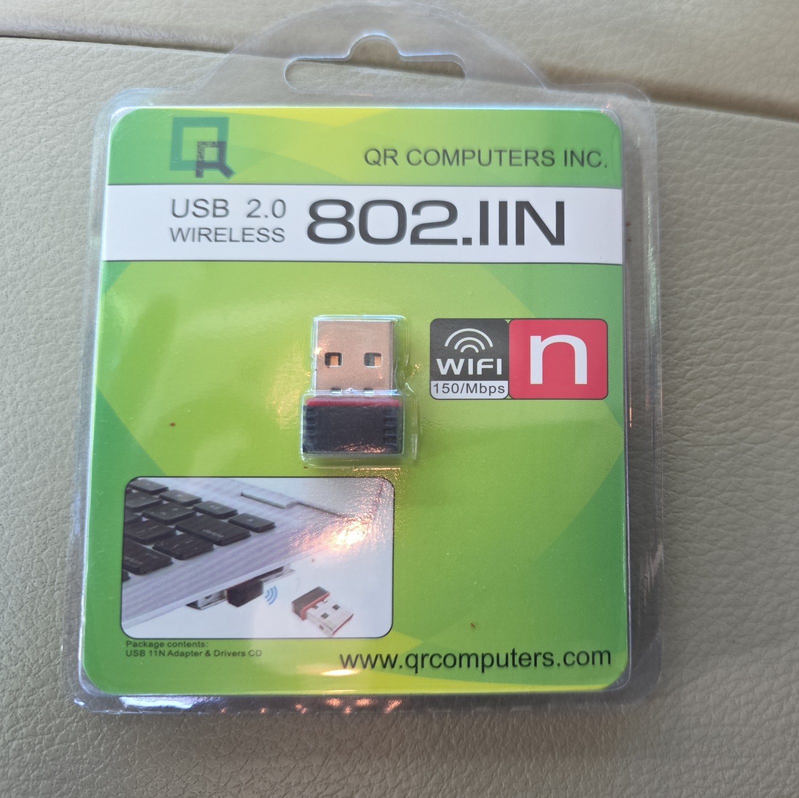 USB 2.0 Wireless 802.IIN 150Mbp - By QR Computers - NIP