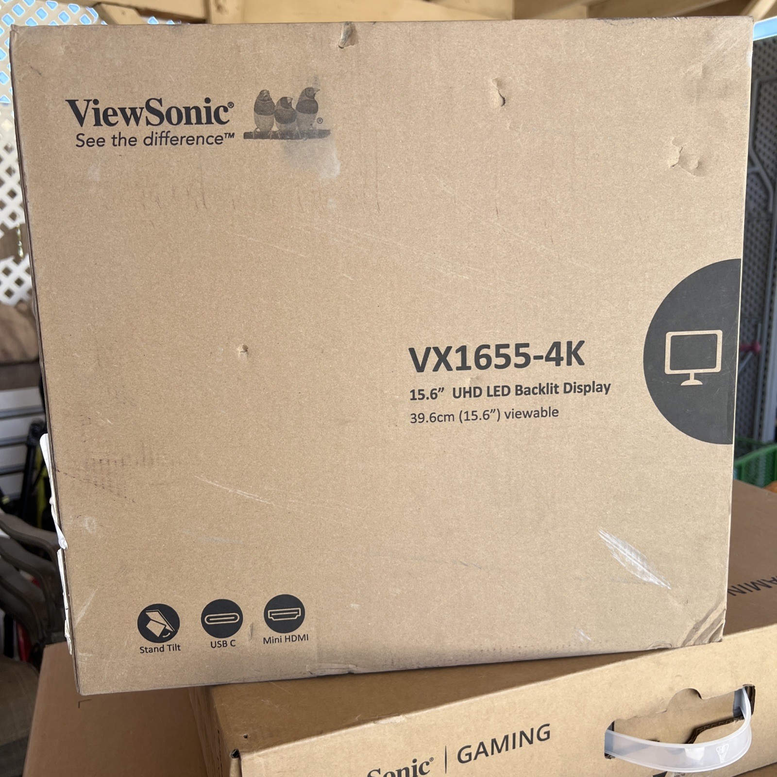 ViewSonic 4K Portable LED IPS Monitor VX1655-4K 15.6" with 2 Way Powered