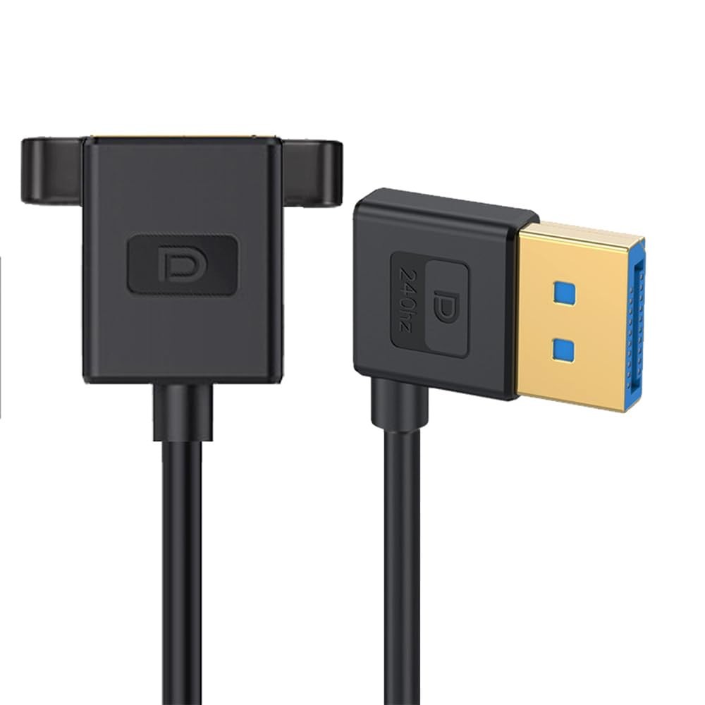 Right Angled DisplayPort 1.4 Ultrafine DP Extension Cable 8K 4K 30cm