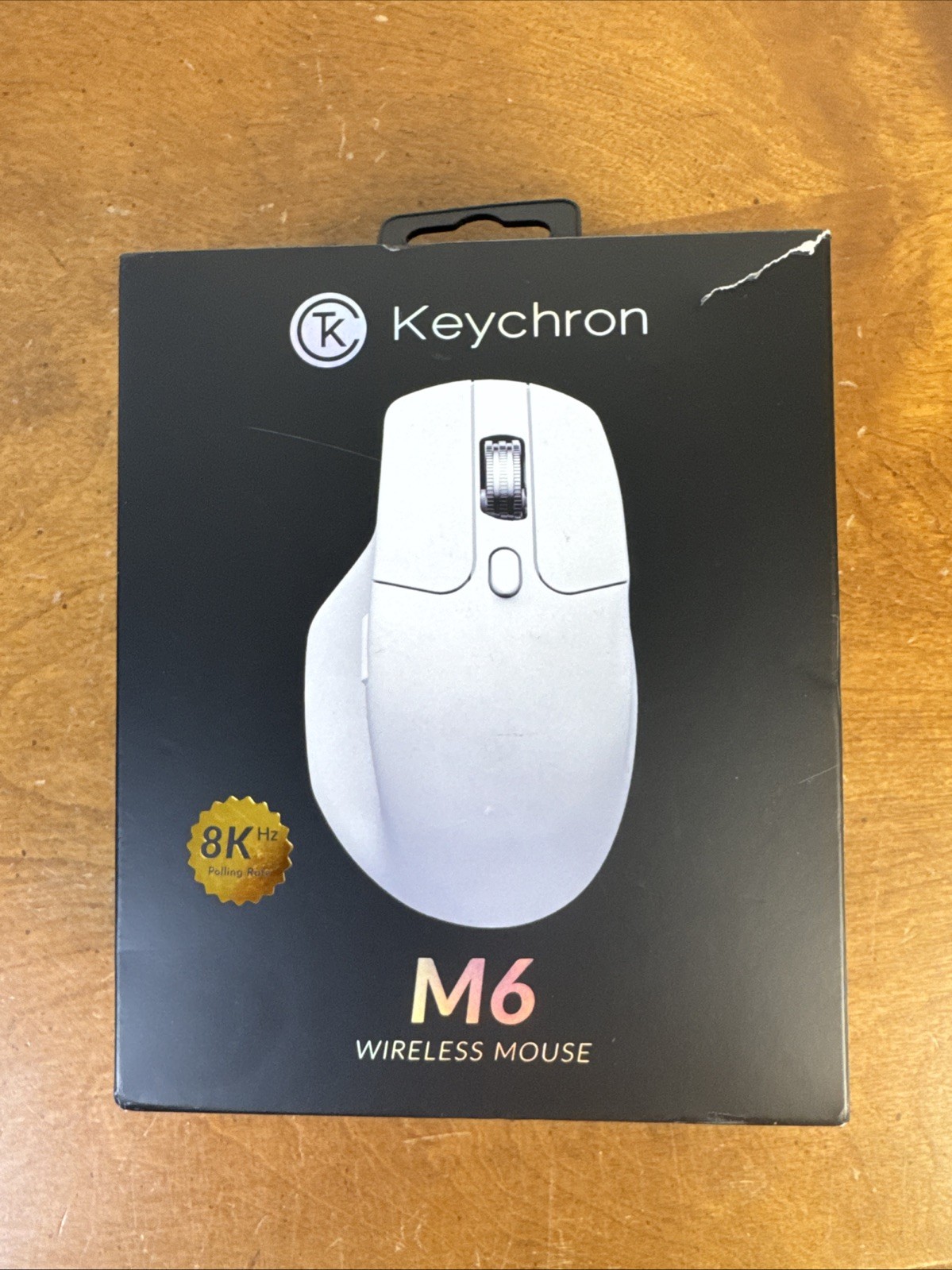 Keychron M6 8K Wireless Mouse White PixArt 3950 Silent Micro Switch (MSKCM6SA24)