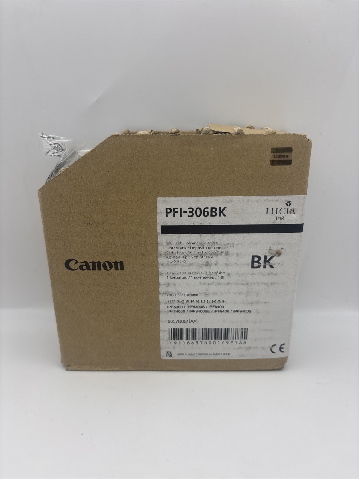 Canon PFI-306BK  black Ink Cartridge Genuine Exp 2019