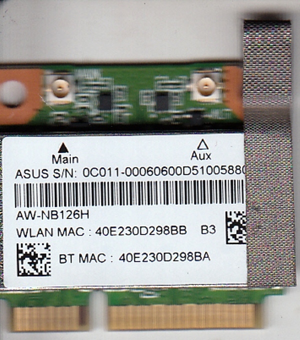ASUS AW-NB126H ATHEROS AR5B225 ADVANCED-N MINI-PCIE WIFI W/BT CARD, 10 PAK - NEW
