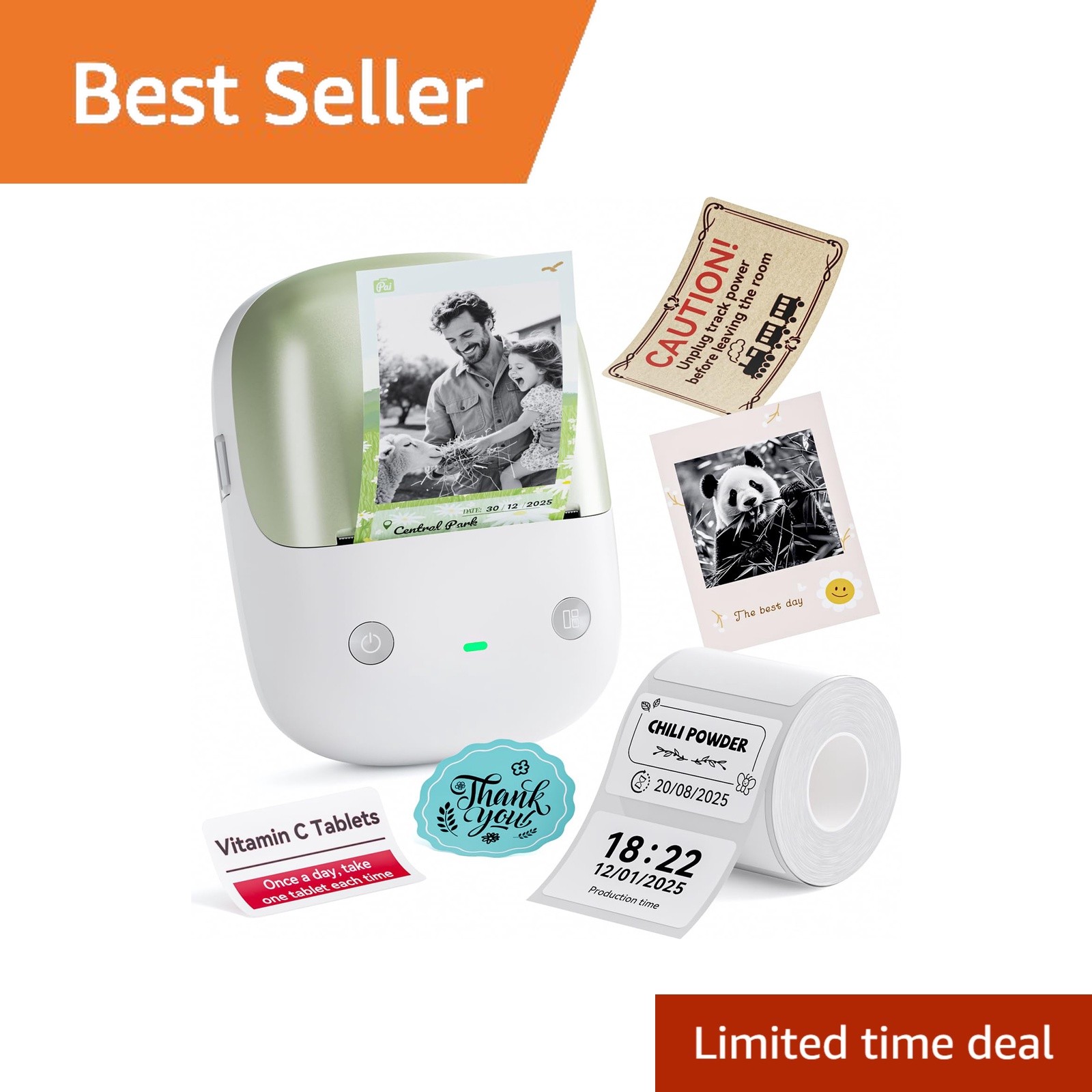NIIMBOT B2 PRO Label Maker 300DPI Thermal Photo Printer Green