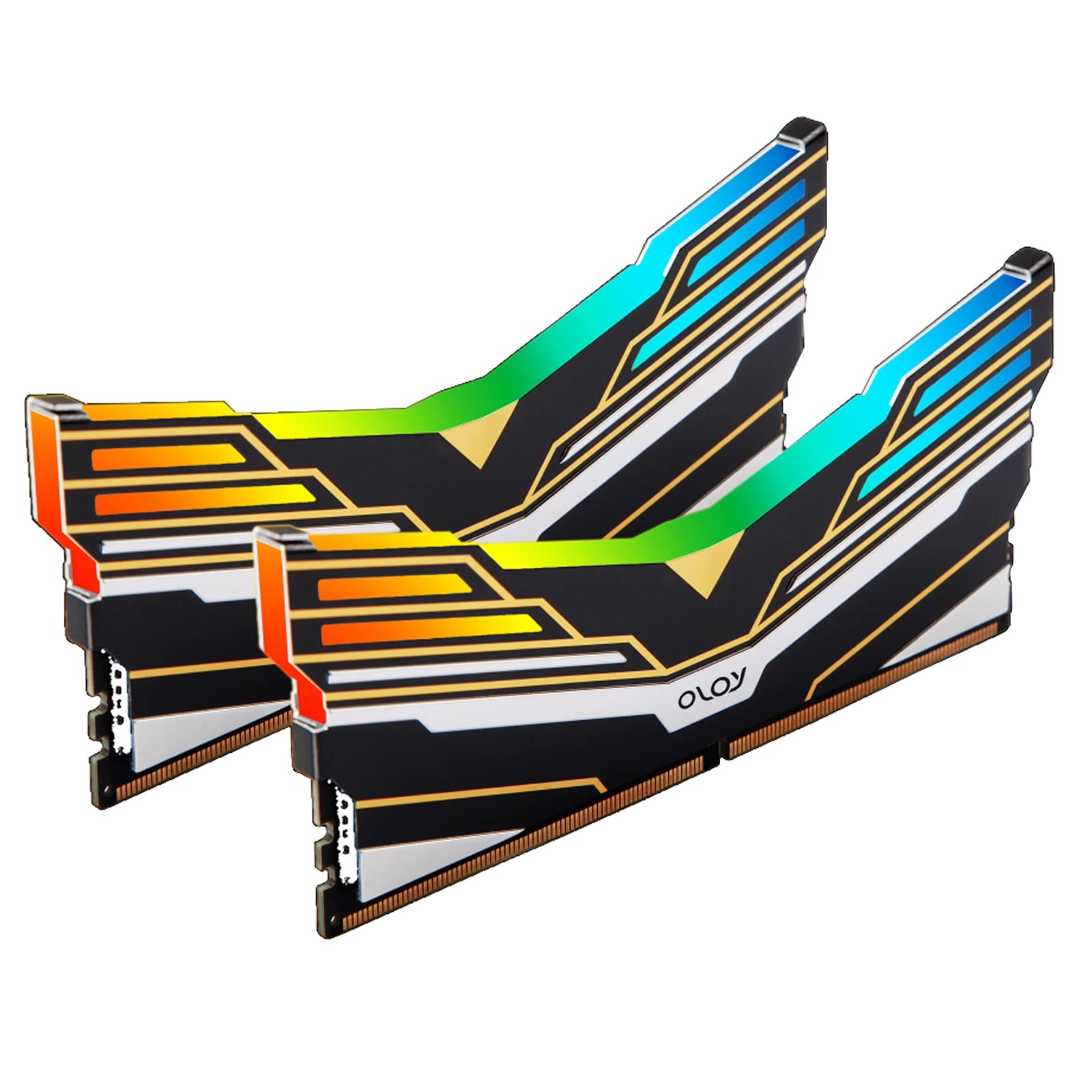OLOy DDR4 RAM 16GB (2x8GB) Warhawk Aura Sync RGB 3000 MHz CL16 8GBx2, Black