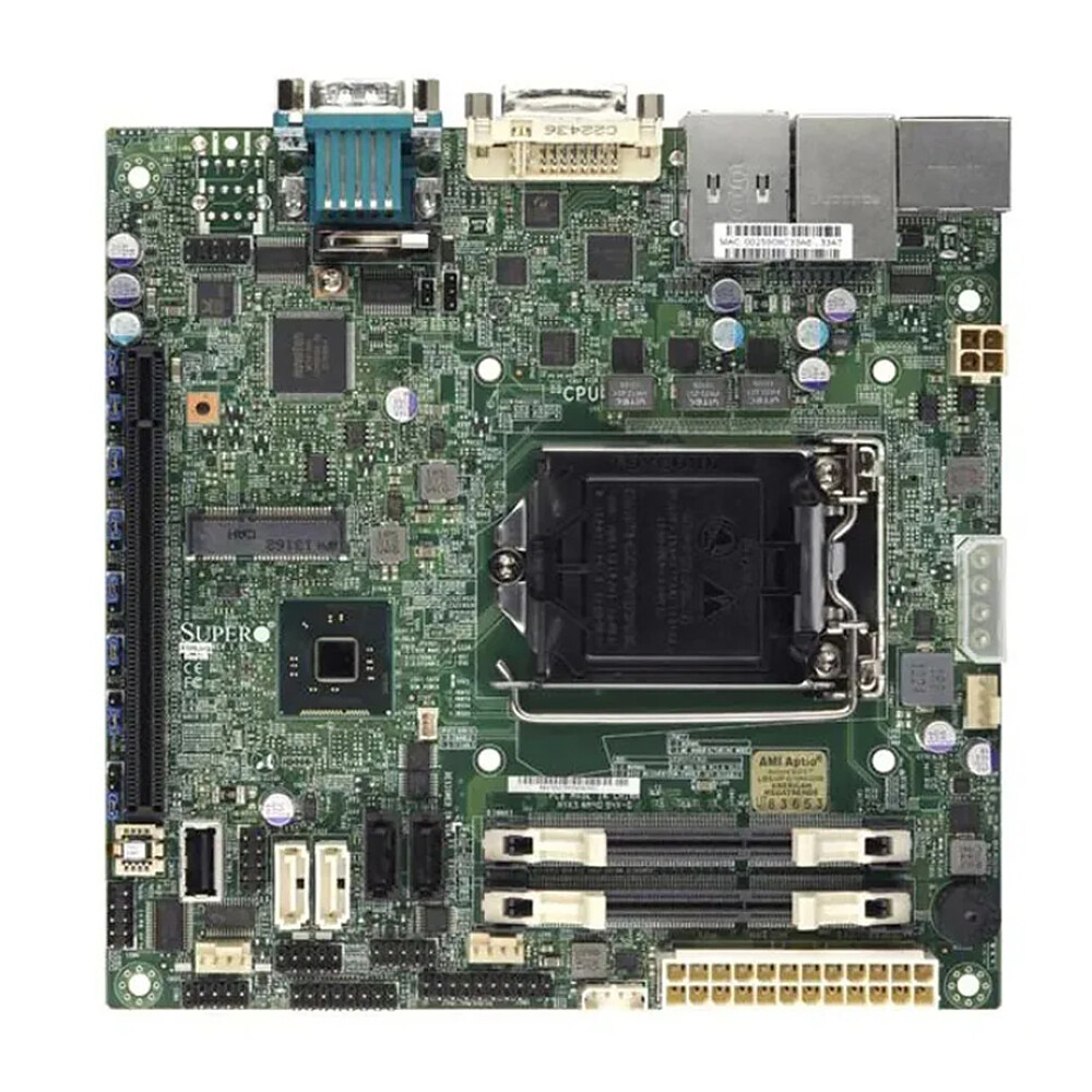 For Supermicro X10SLV-Q Server Motherboard Single Socket H3 DDR3 Mini-ITX Tested