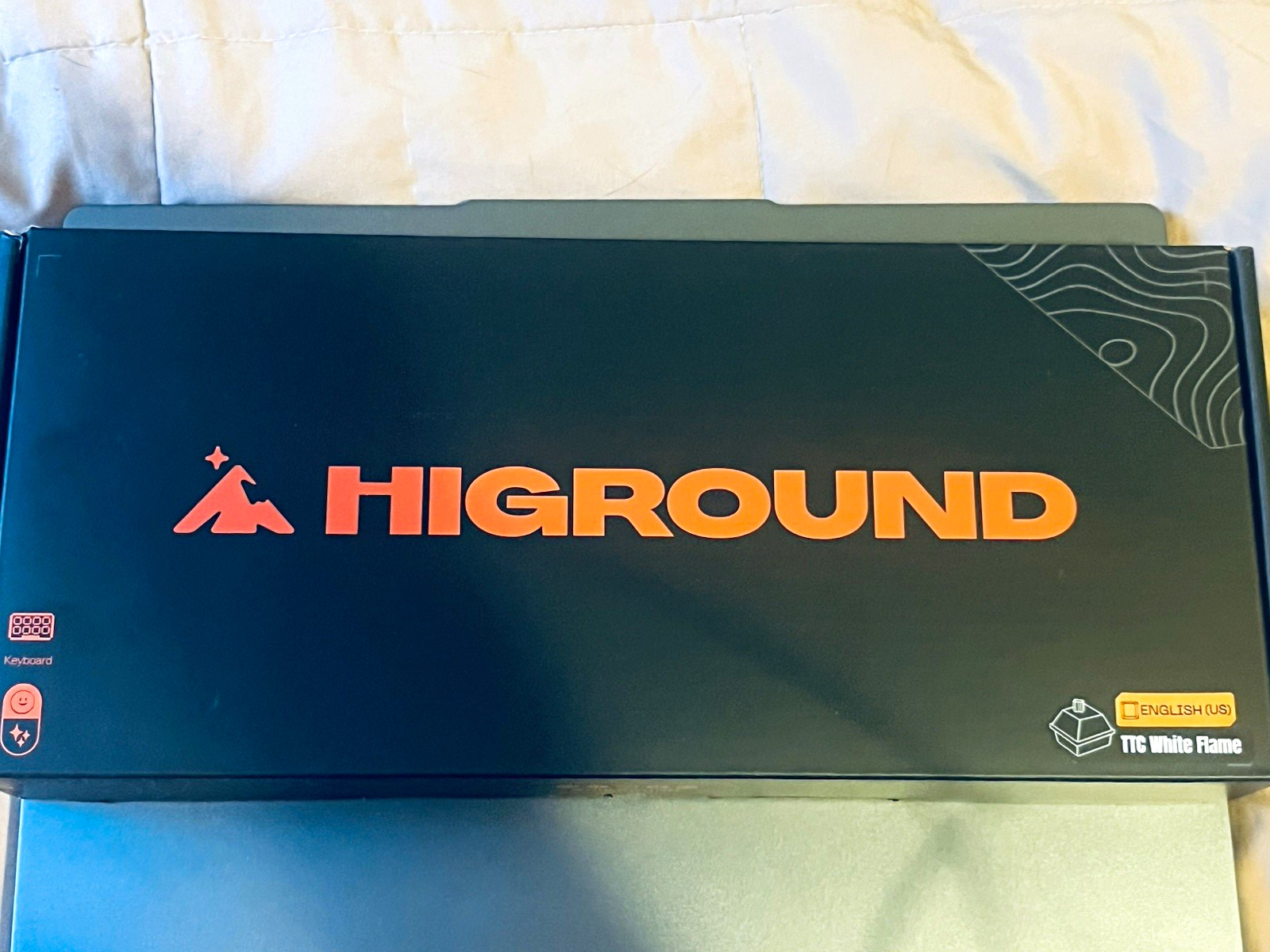 Higround Purple Mechanical Wired Keyboard, white flame