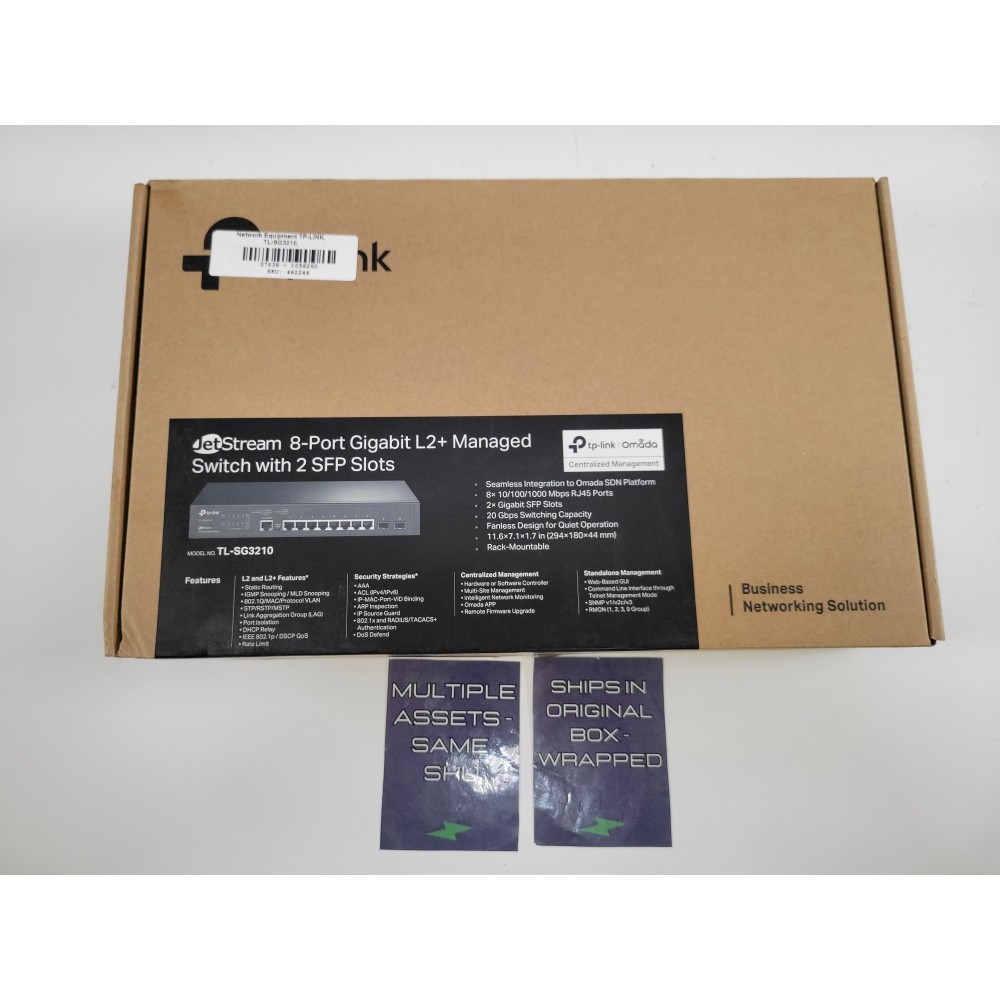 TP-LINK TL-SG3210 Gigabit 8-Port Managed Switch - New in Box