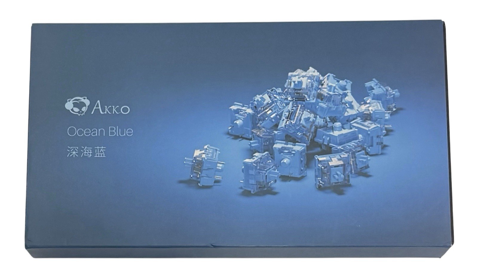 Akko Ocean Blue Linear Mechanical Keyboard Switches 45-Pack Factory Lubed