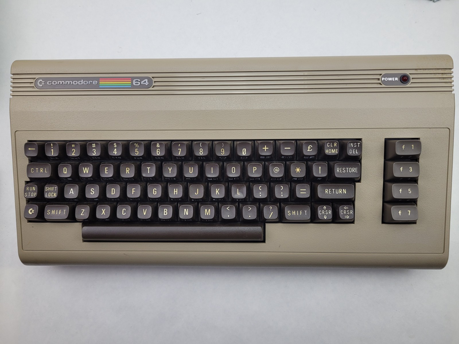 COMMODORE 64 - CASE & KEYBOARD ONLY - NO MOTHERBOARD - TABS INTACT