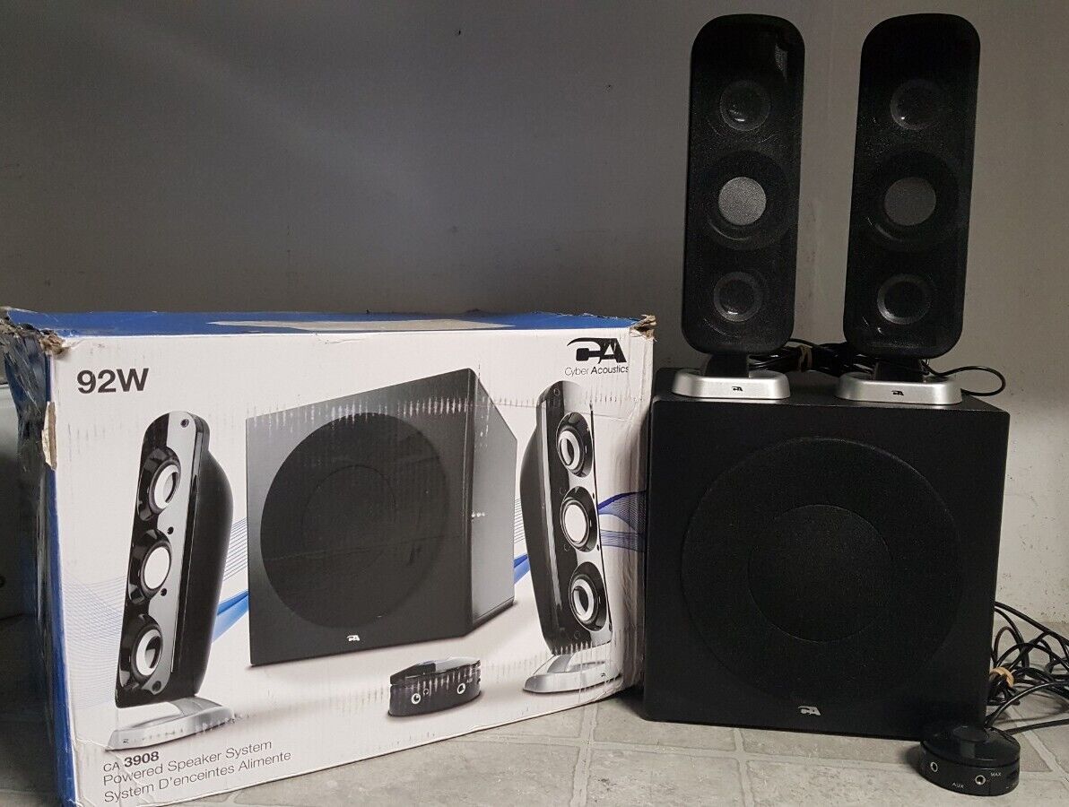 Cyber Acoustics CA-3908 2.1 Stereo Speaker System w/Subwoofer