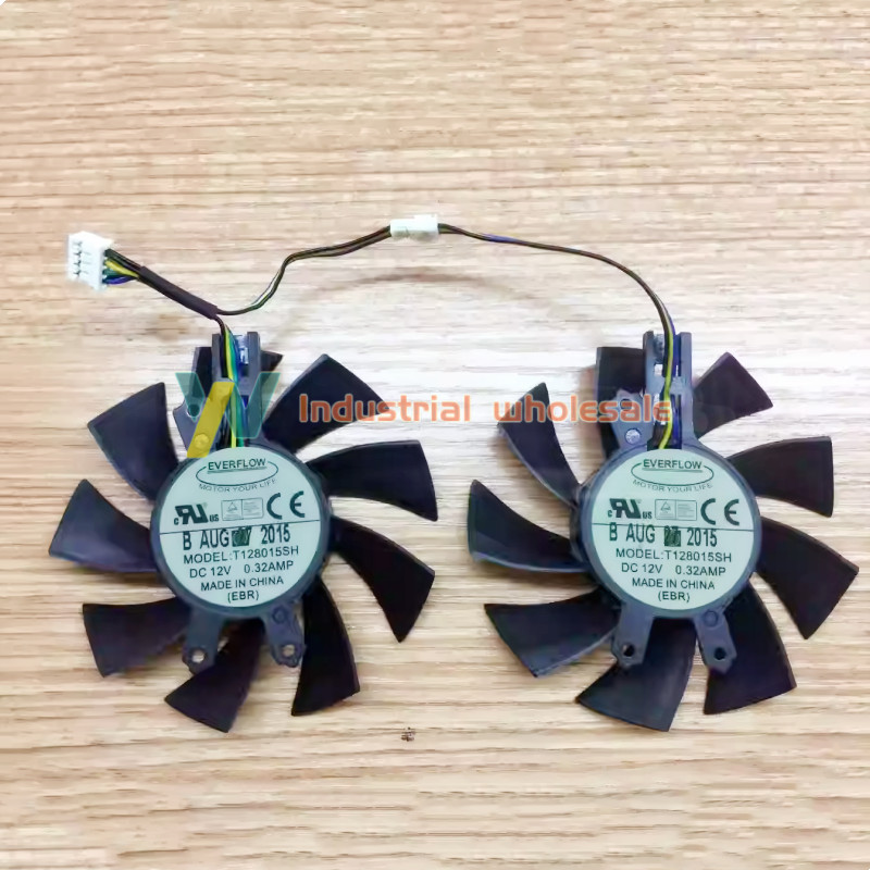 1pc new 75mm GIGABYTE GTS450 Video Card Fan Replacement 40mm 3Pin T128015SH