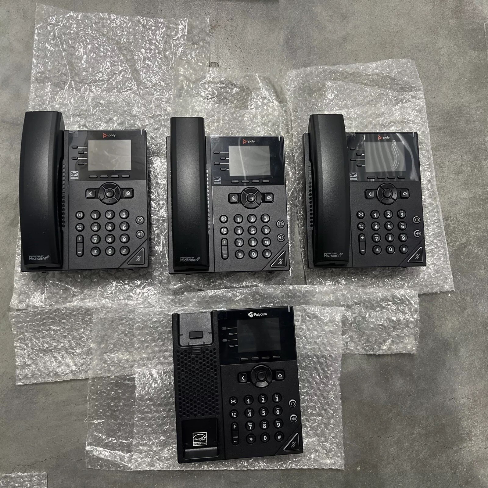 Lot Of(4) Polycom VVX 250  Line IP Phone W/O STAND