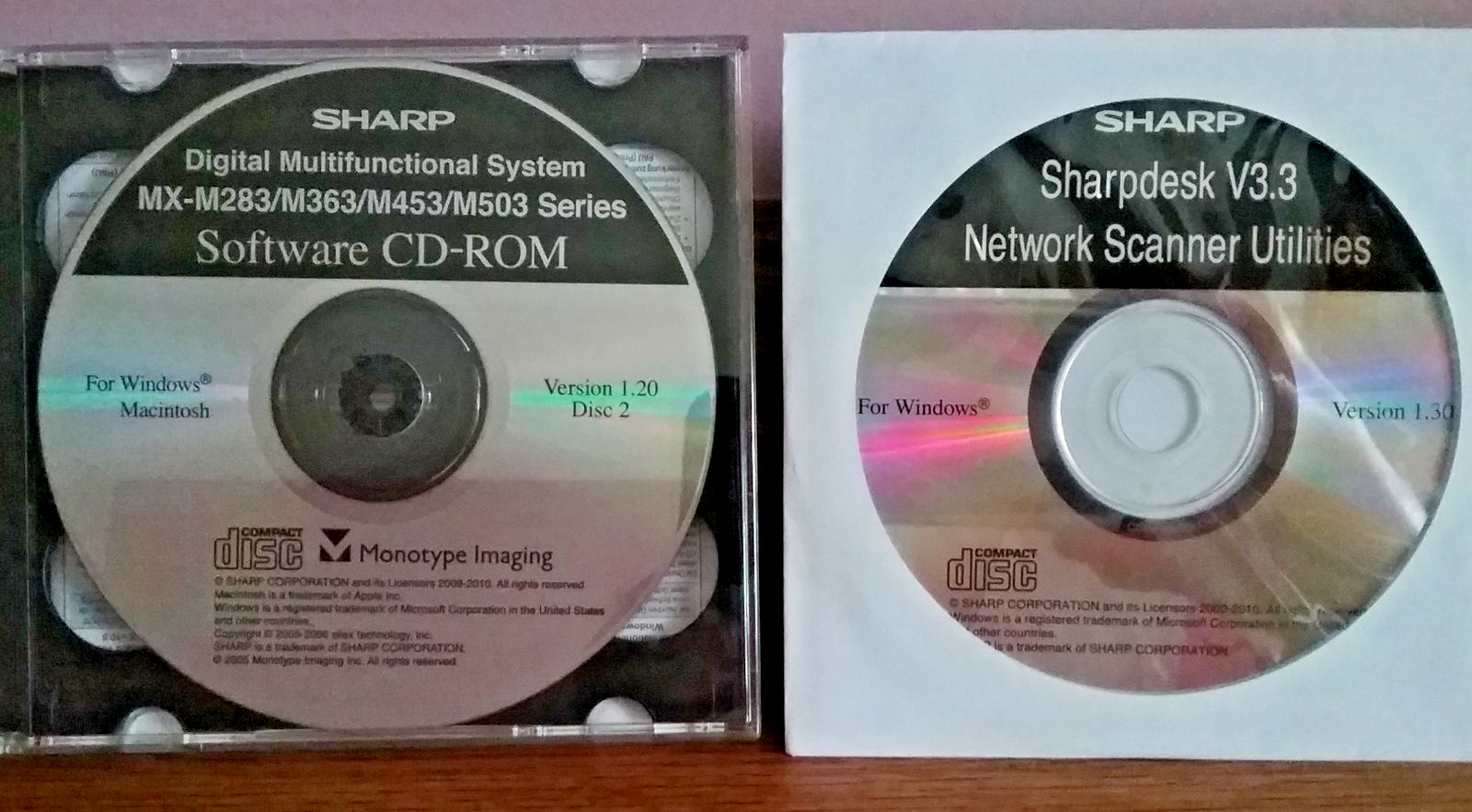 Sharp Digital Multifunc System Software MX-M283/M363/Ms453/M503 & Network Scan