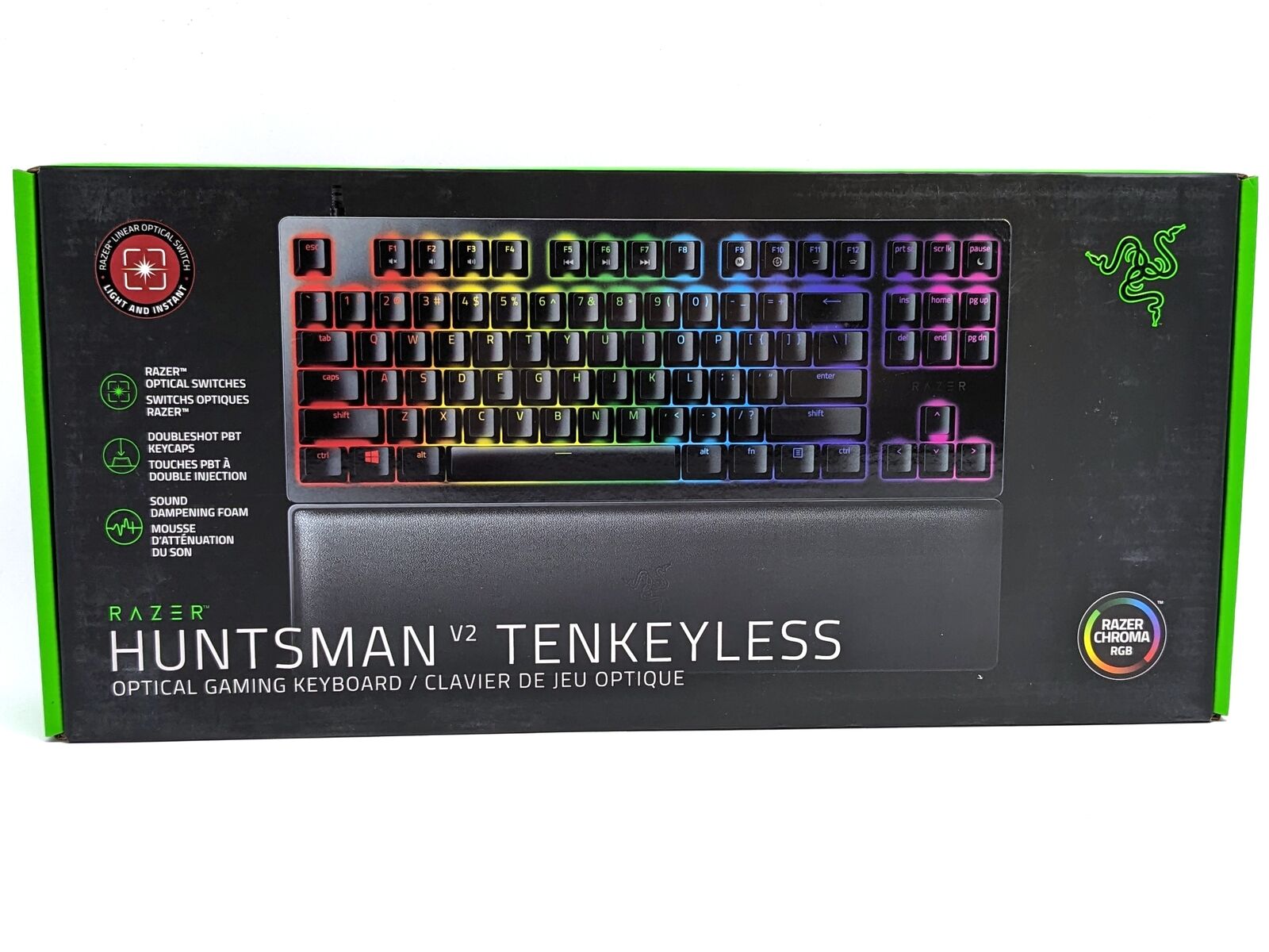 Razer Huntsman V2 TKL Wired RGB Gaming Keyboard Linear Red Switches