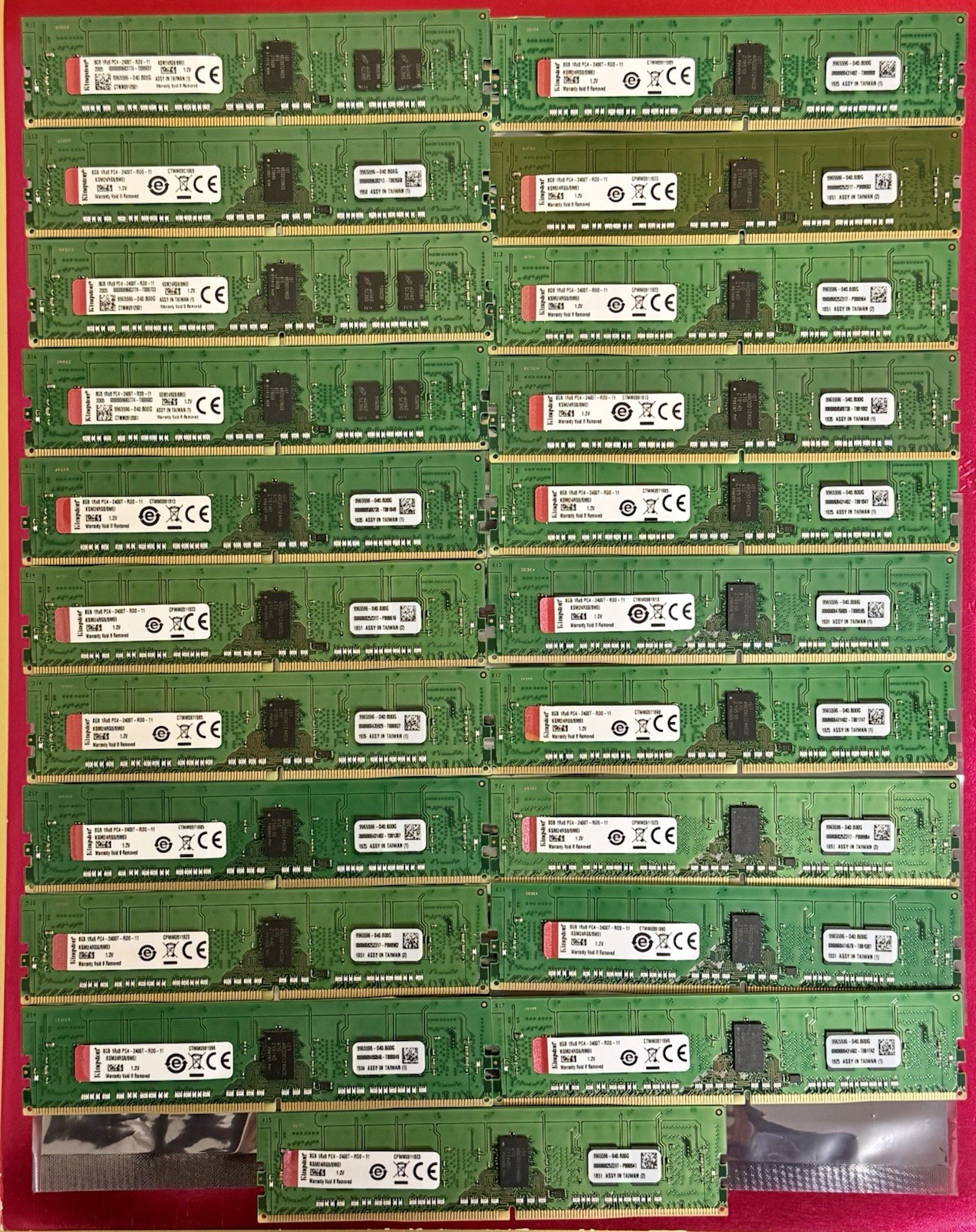 {21x} Kingston 8GB SERVER Memory KSM24RS8/8MEI 1Rx8 PC4-2400T-RD0-11  ECC RAM
