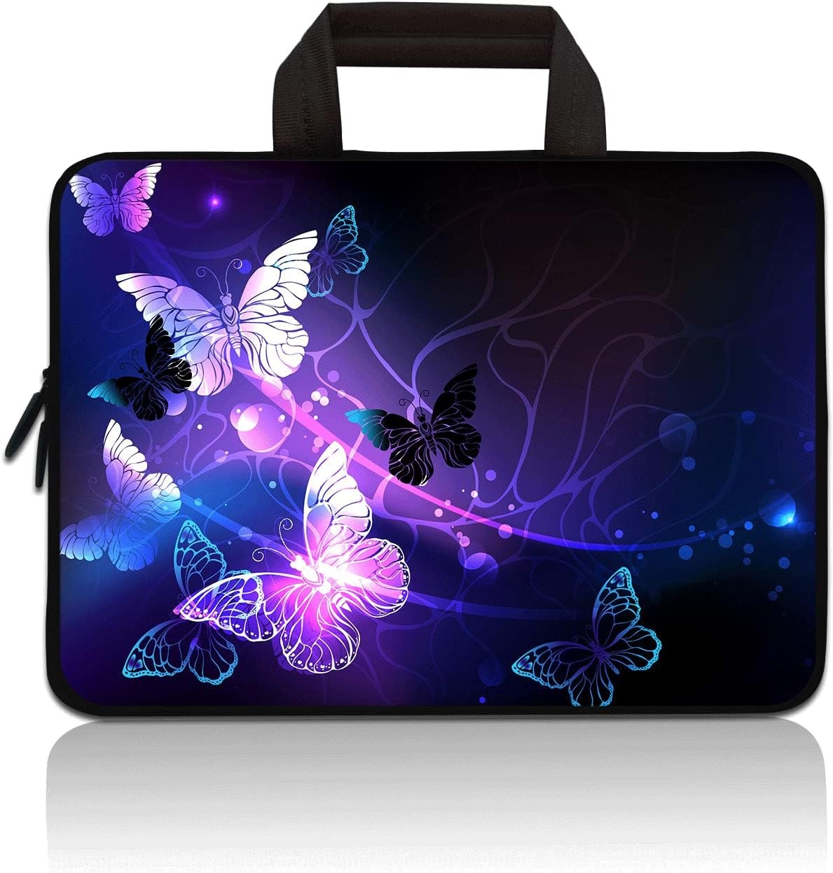 Case for 7-9 inch Tablets, Shock-Proof Neoprene Zipper Handle Pouch, Purple Butt