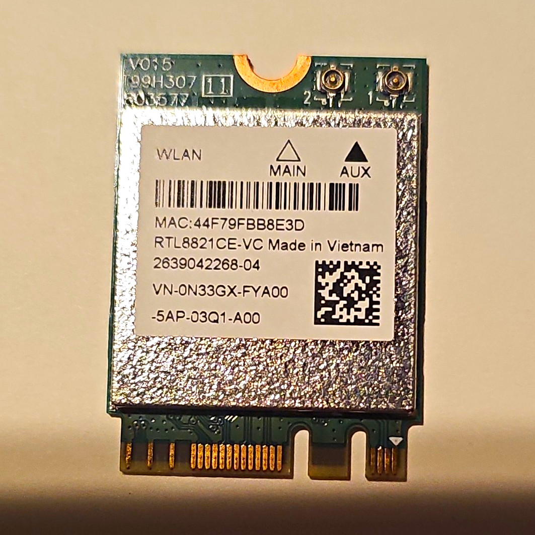 Realtek RTL8821CE-VC M.2 2230 802.11ac WiFi Card 433 Mbps 2 Antenna