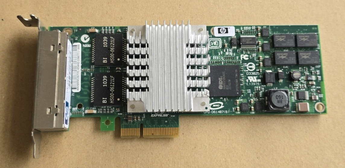HP NC364T Quad Port Gigabit PCIe Server Network Adapter 436431-001 HSTNS-BN26