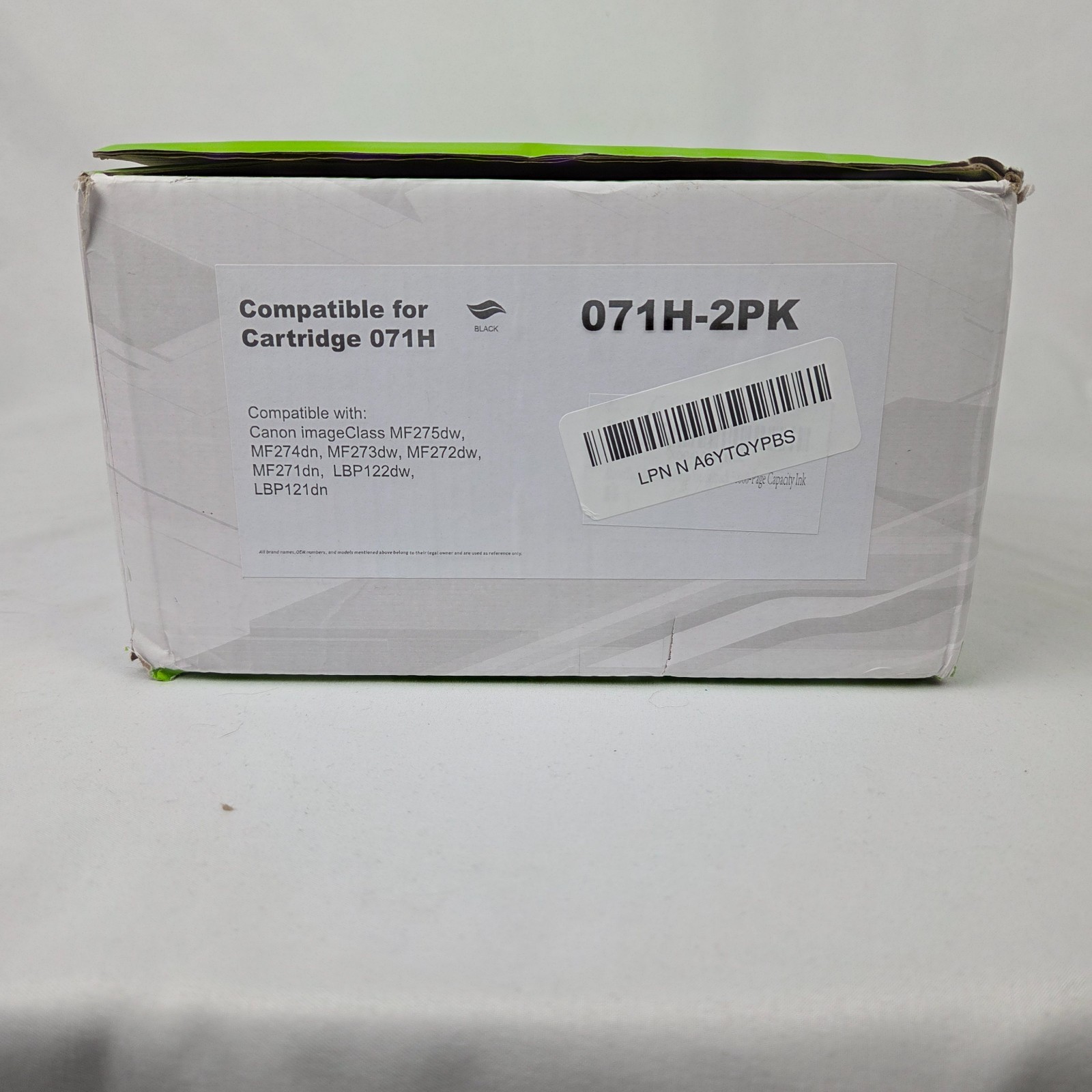 2PK 071 071H Toner Cartridge Compatible for Canon CRG 071H LBP 122dw / 122 / 120