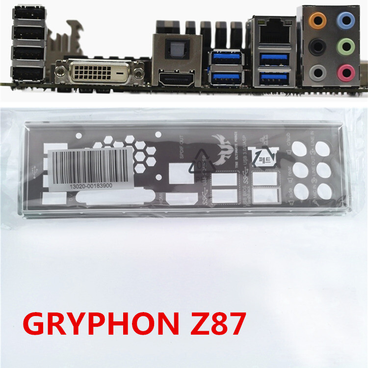 Original For Asus GRYPHON Z87 Shield I/O IO Rear Baffle Backplate Motherboard