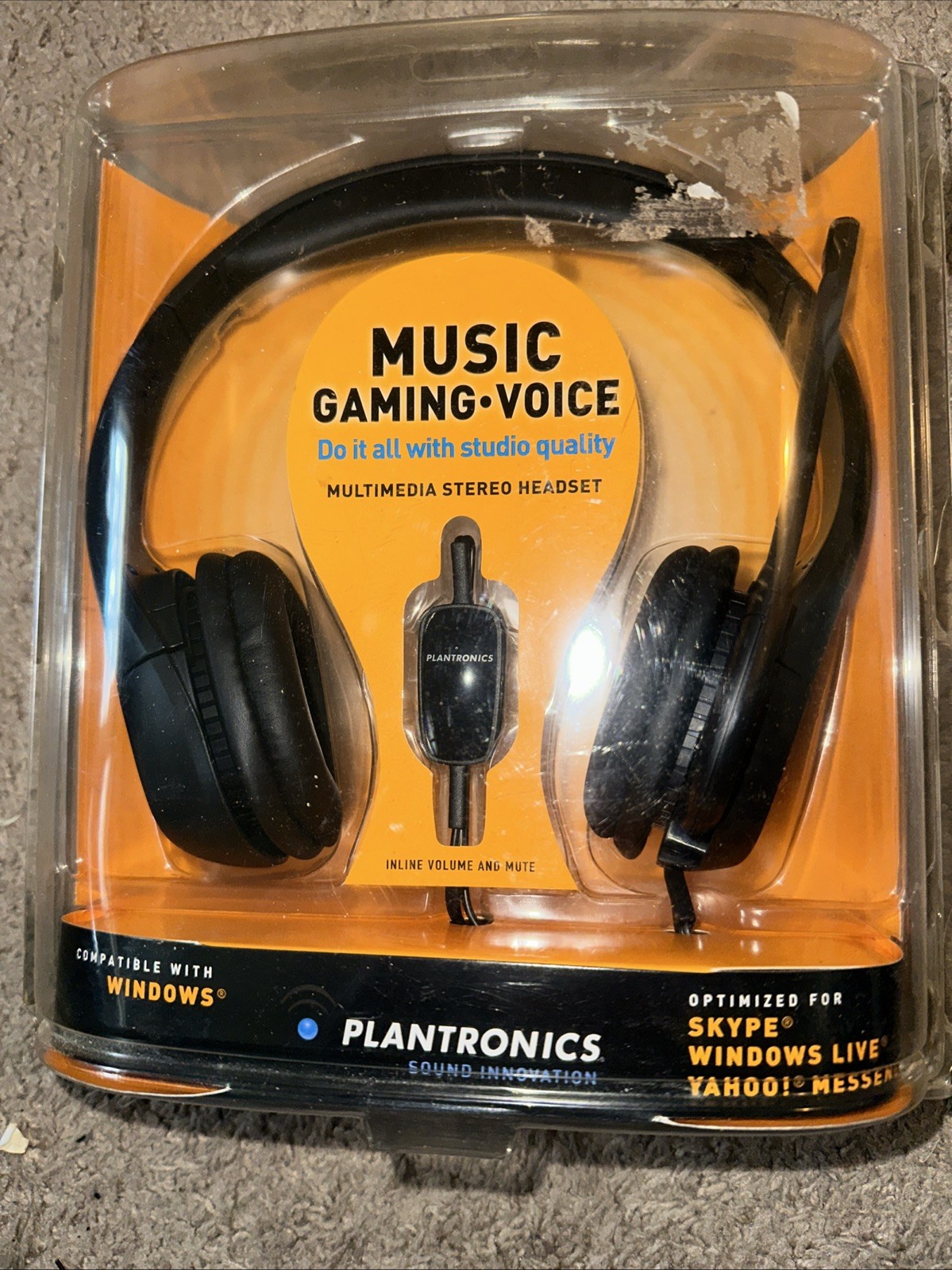 Plantronics Audio 355 Black Headband Headsets - New