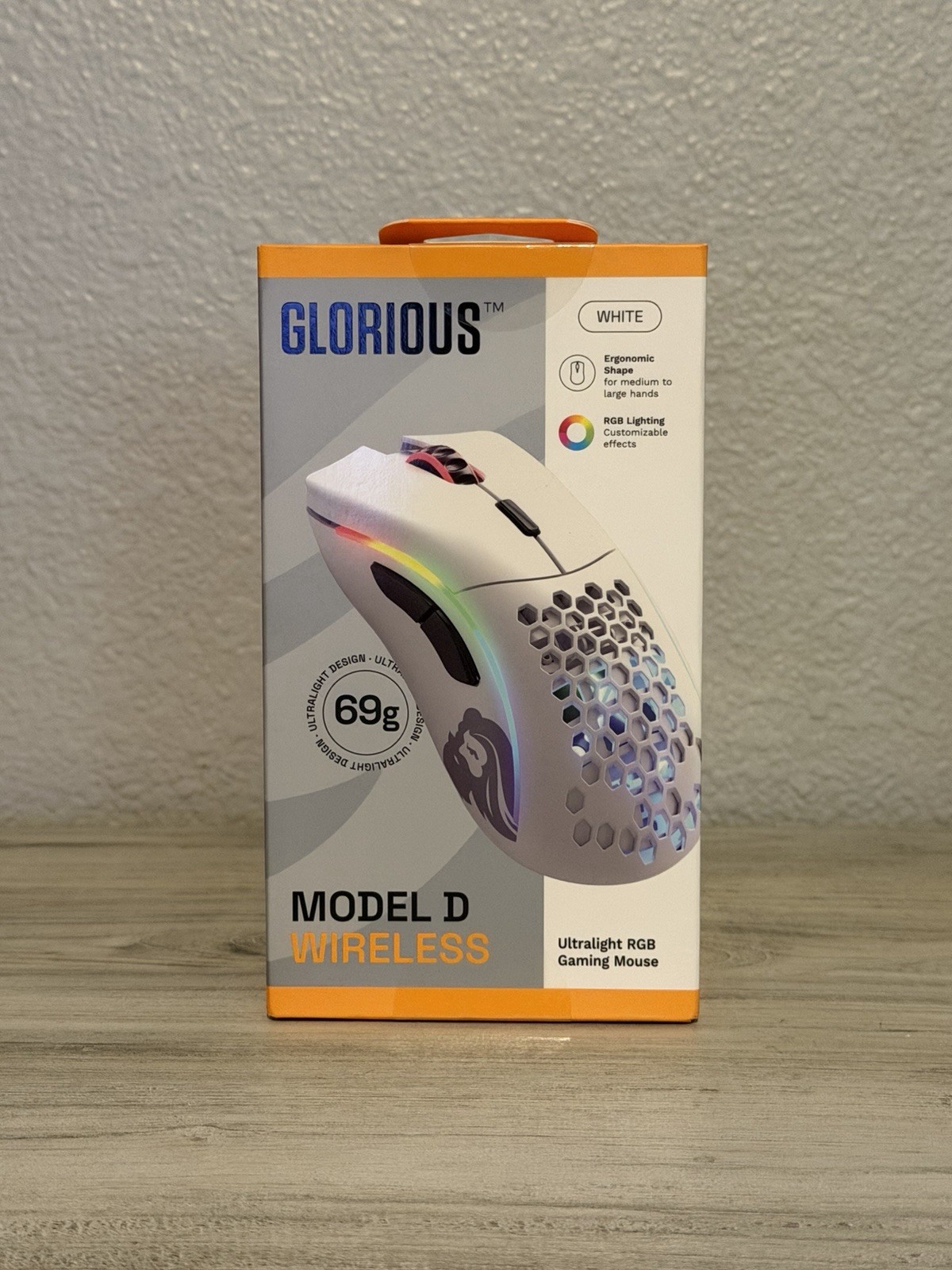 Glorious-Model D Lightweight Wireless Gaming Mouse RGB Wireless - Matte White