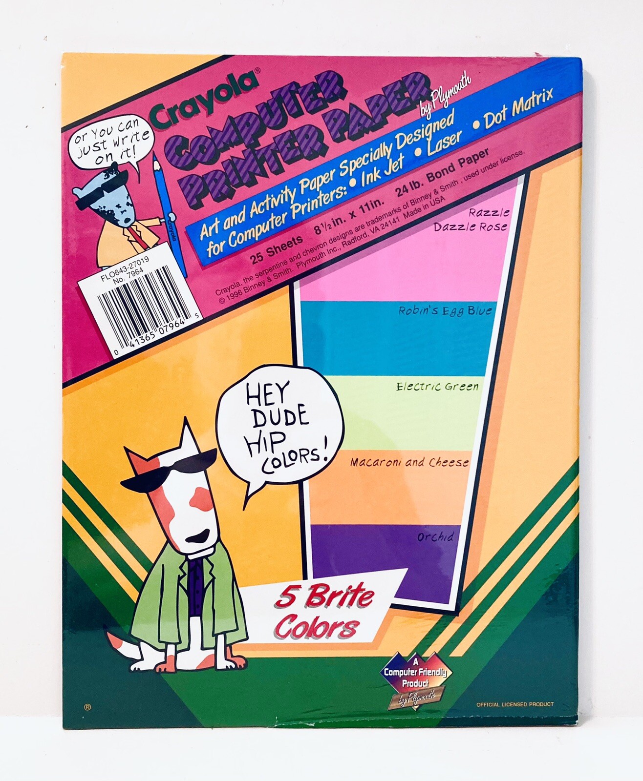 Crayola Computer Printer Paper - Vivid Colors - 25 Sheets - 1996