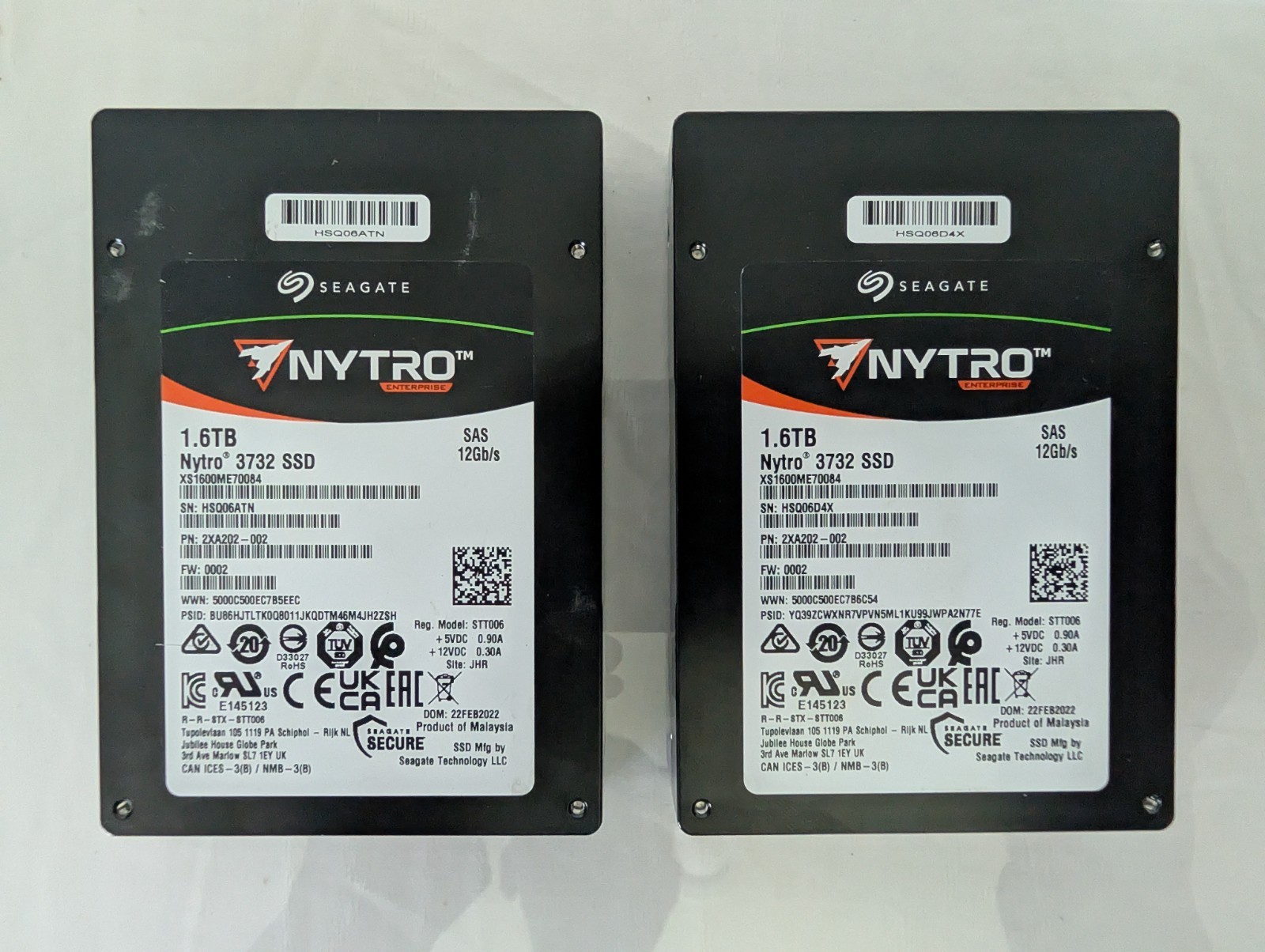 Seagate Nytro 3732 1.6TB SAS 12GB/S 2.5" SSD XS1600ME70084 2XA202-002